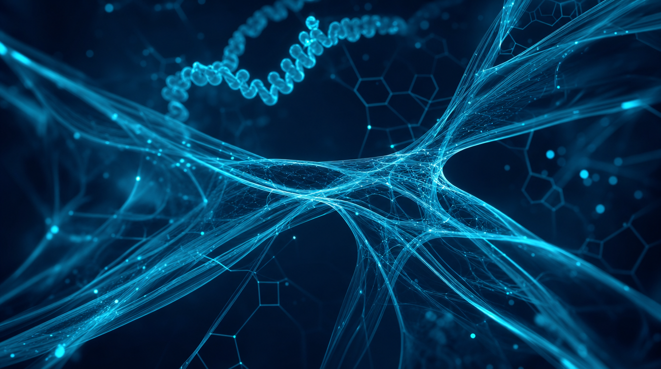 Scientific visualisation of tissue regeneration using a peptide chain — BPC-157 research