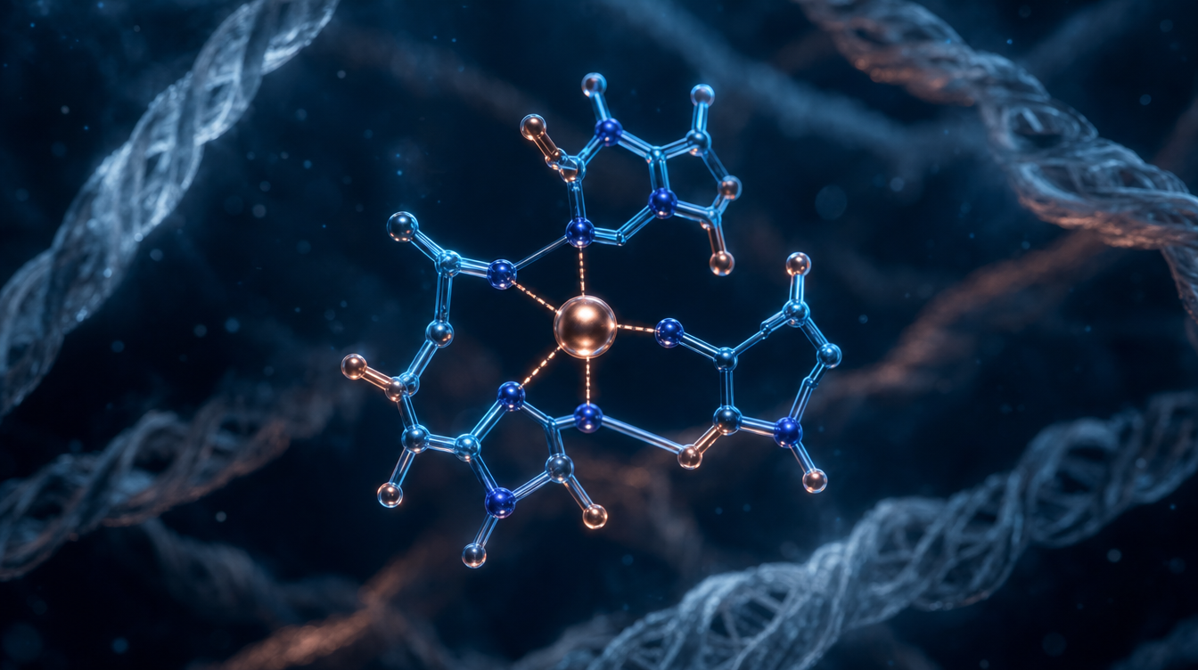 Copper-blue tripeptide containing a copper ion and collagen fibres — GHK-Cu copper peptide research
