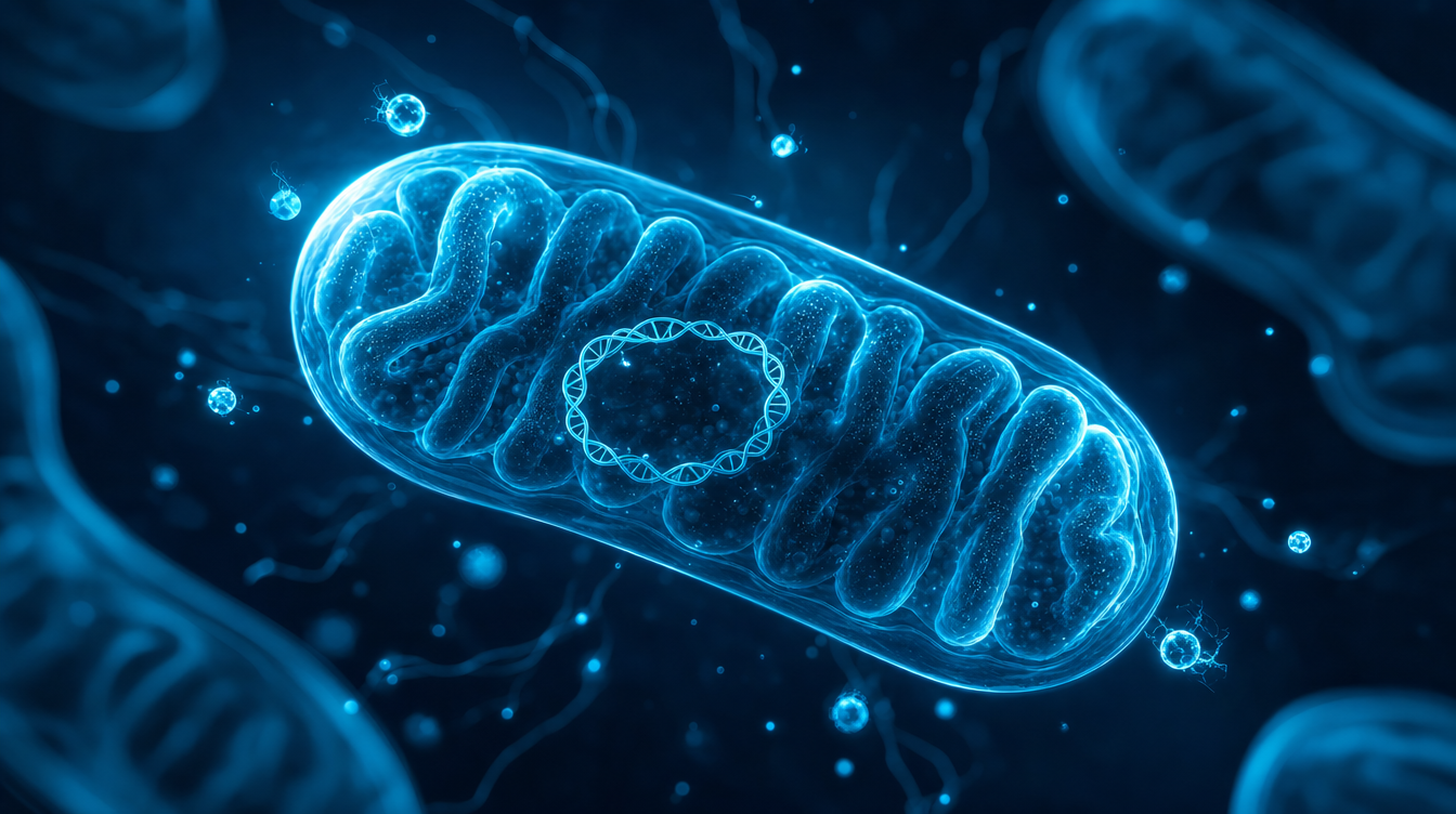 Visualisation of a mitochondrion containing mitochondrial DNA — MOTS-c research