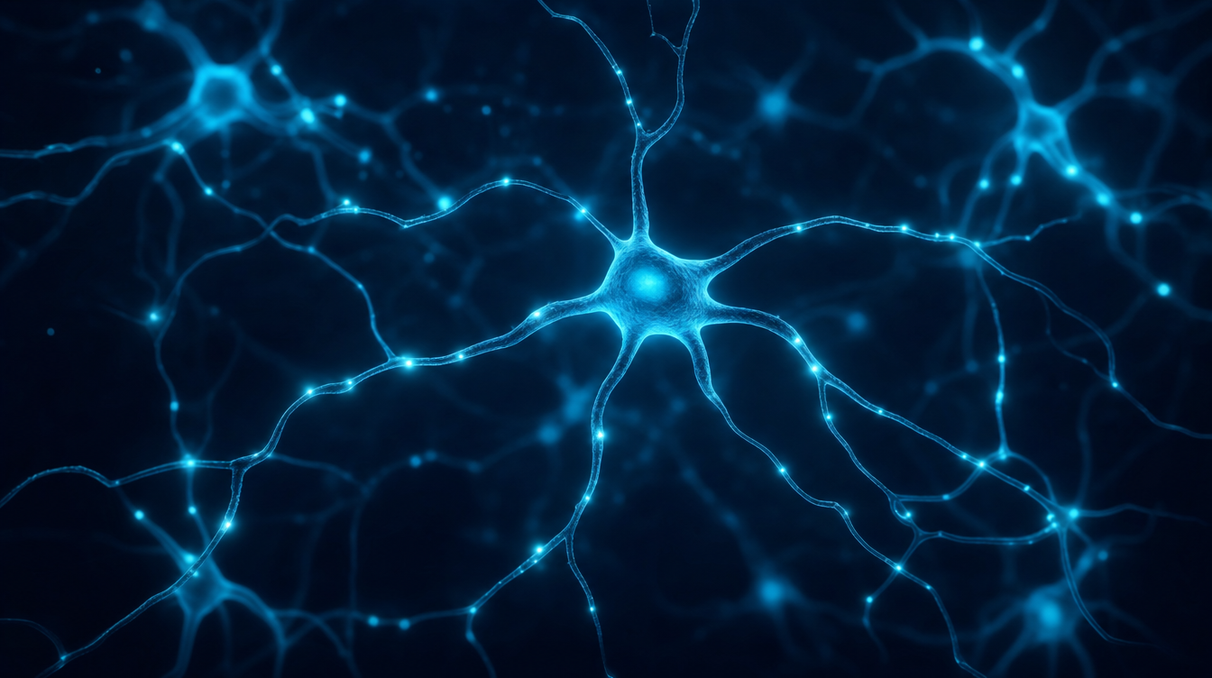 Visualisation of a calm, balanced neural network — Selank stress and anxiety research