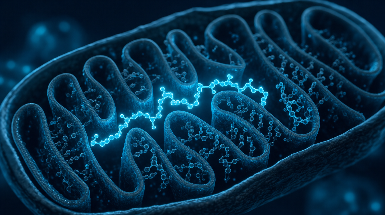 Visualisation of a peptide that binds to the inner membrane of a mitochondrion — SS-31 research